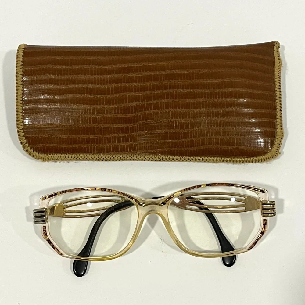 Cazal Vintage Eyeglasses Frames Only Made in Germany Marble Brown